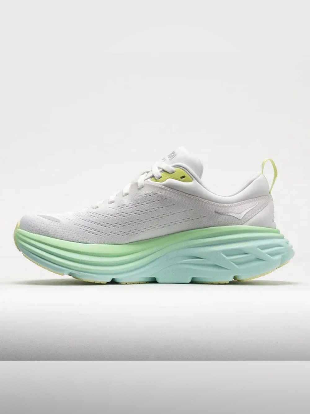 Hoka One One Bondi 8 Blanc De Blanc Sunlit Ocean Women's Running Shoe White Sz 8 - Picture 2 of 12